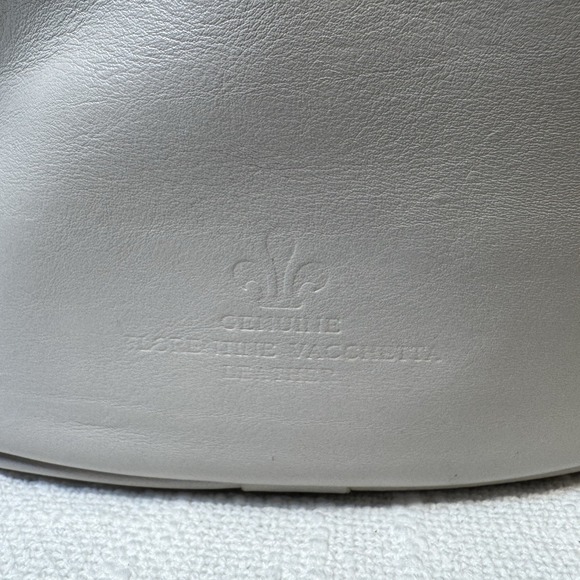 Dooney & Bourke Florentine Vacchetta Small Pocket Satchel Gray Italian Leather - Picture 8 of 16